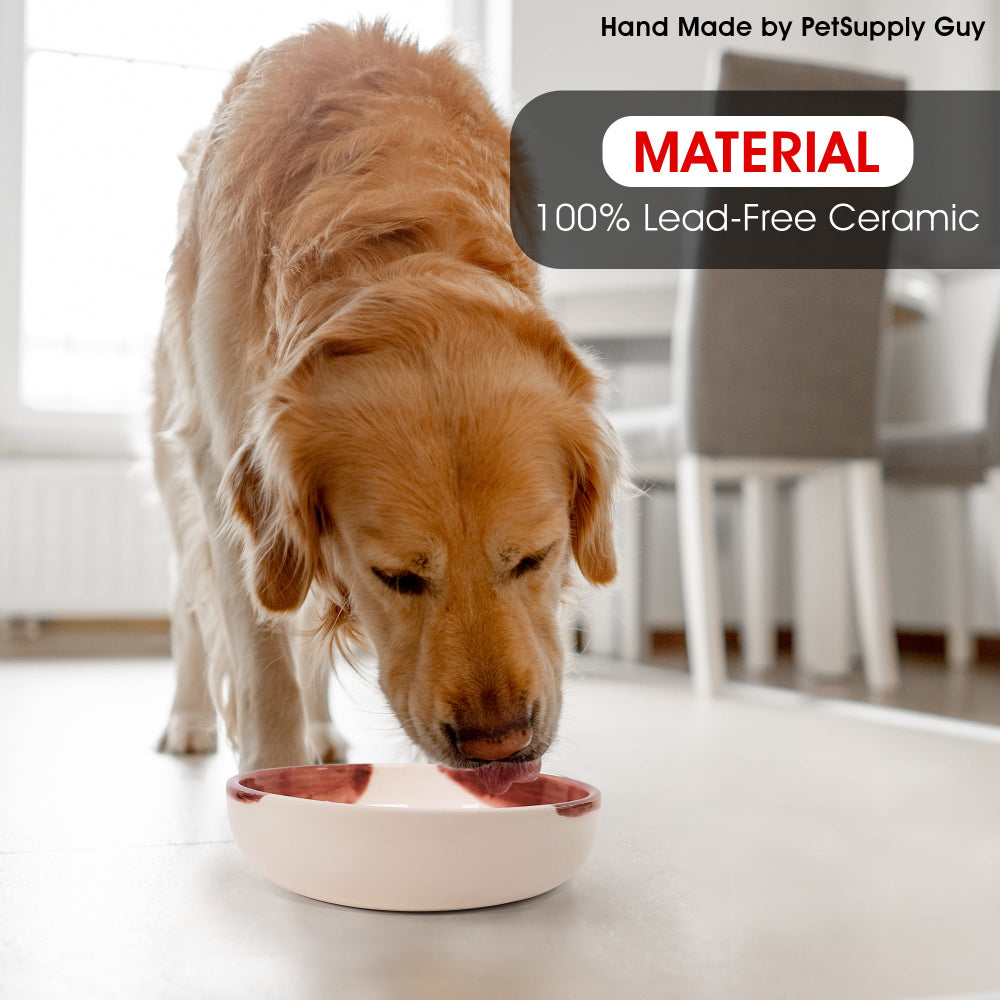 PetSupply Guy Short Handmade Ceramic Dog Bowl-7