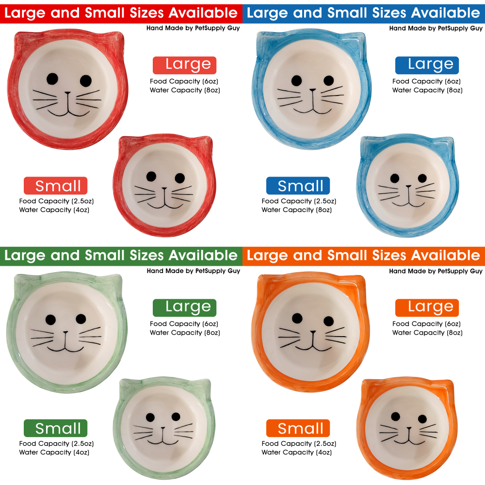 Shopify Cat Bowl Round Plain all colors - capacity