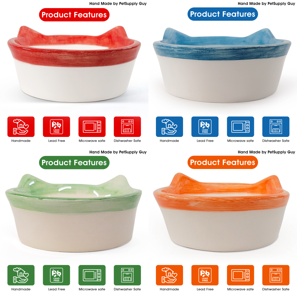 Shopify Cat Bowl Round Plain all colors-infographic